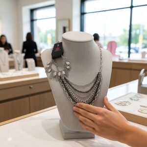 NWT Paparazzi Statement Chain Necklace & Dangle Charm Bracelet Set